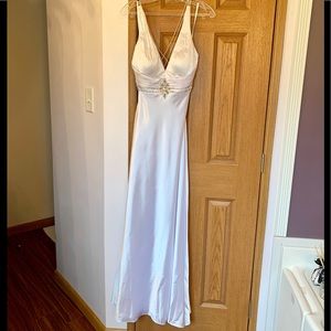 White Floor length gown